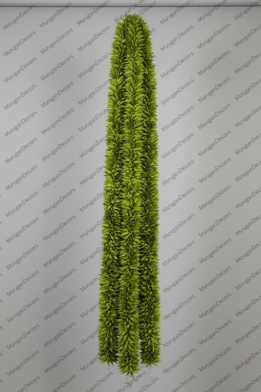Full Green 3 feet Jasmine Artificial garland  Decor /(40 Inches) Long garland strings/ Pooja Decor / Indian Festival Decor / Artifical Flower Decor / Diwali/Ganesha/Housewarming | Pooja | Festival Decor
