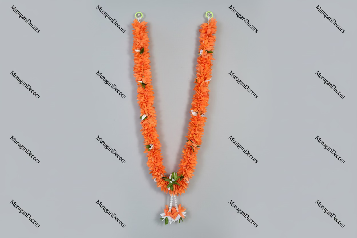 Artificial Flower Mala for God | Cloth Mala - 19-22 Inches | Fancy Mala for Photo Frame|garland strings/Indian Pooja Decor / Artifical Flower Decor