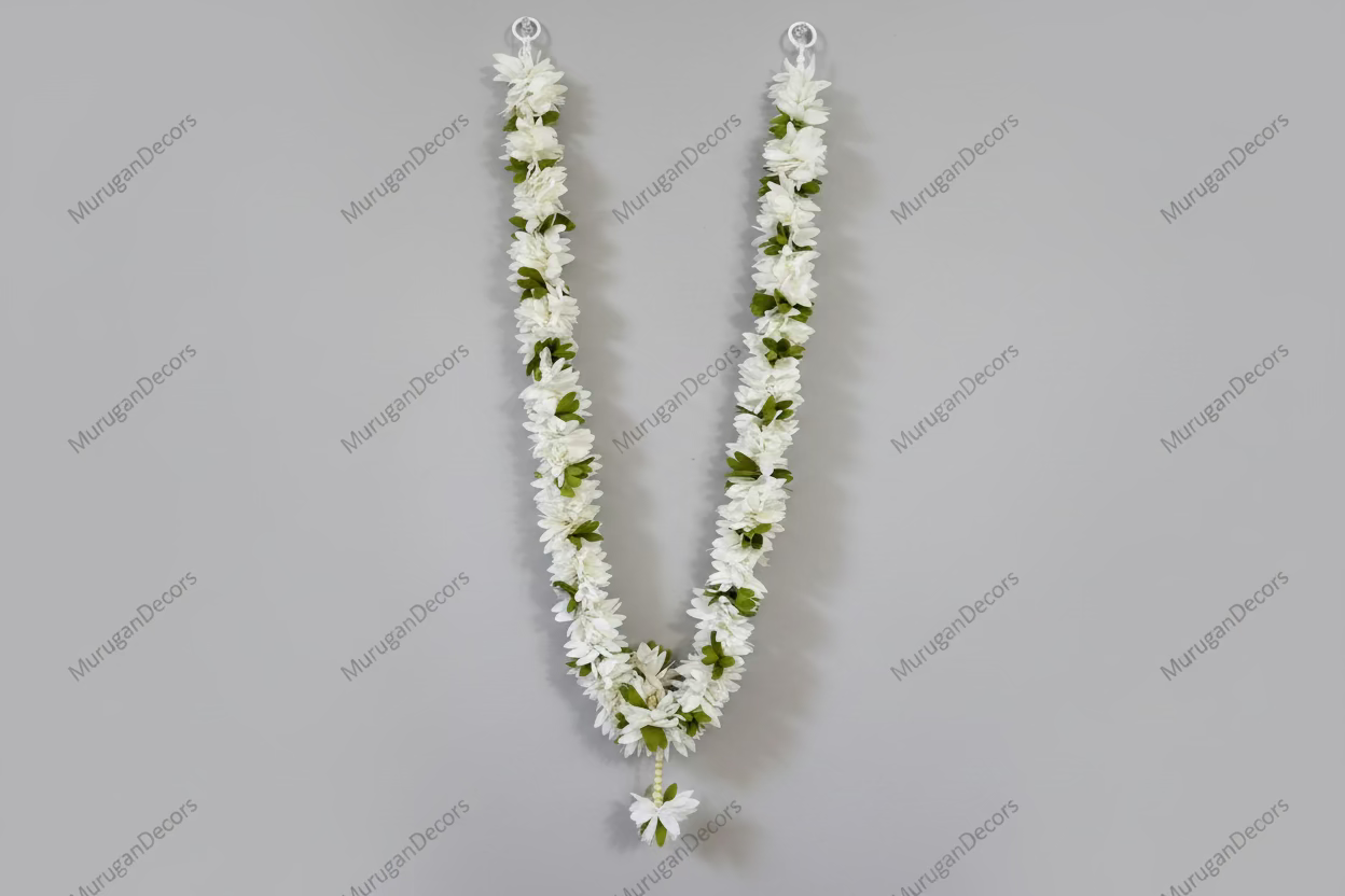 Artificial Flower Mala for God | Cloth Mala - 19-22 Inches | Fancy Mala for Photo Frame|garland strings/Indian Pooja Decor / Artifical Flower Decor