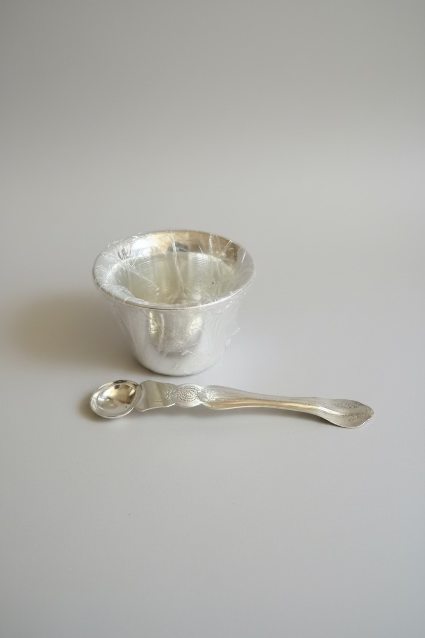 German Silver Panchapatra Set |Indian Pooja Favor| housewarming Gift| Wedding Favors|Indian Tradtional pooja Utility