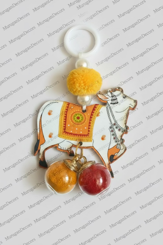 Pichwai Cow Haldi Kumkum Favors: Indian Pooja Return Gifts|Haldi Kumkum Plate for Indian Return Gifts | Housewarming-Handmade hadli kumkum Holder ,Return Gifts,Housewarming Gifts, Puja Favors,For Guests,wedding favor|thamboolam