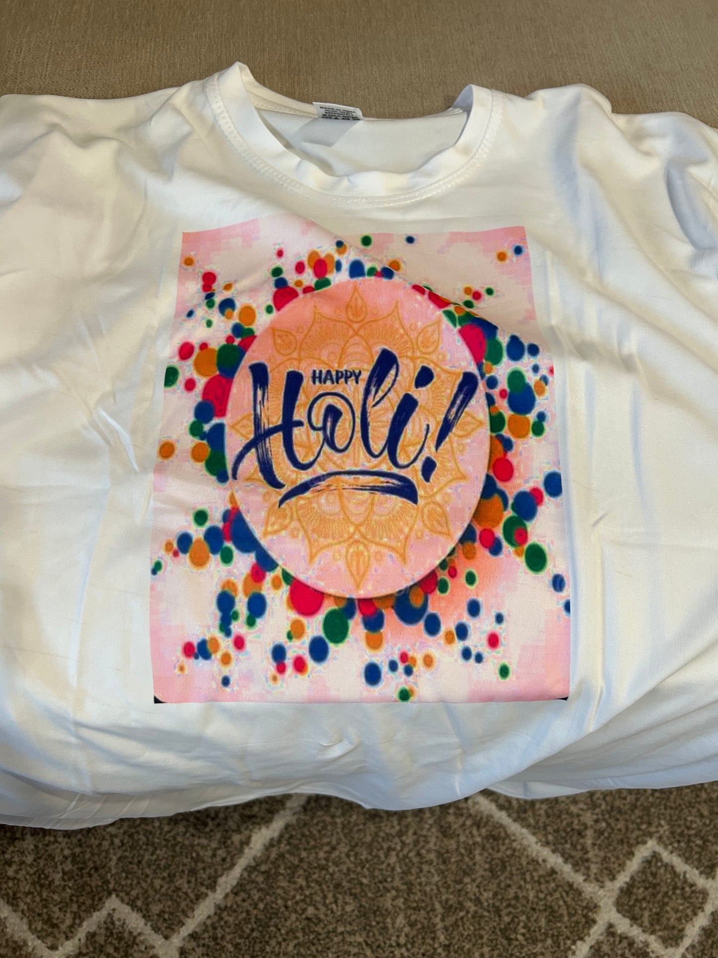 Happy Holi T-Shirt, Hindu Spring adult men and women and Kids  V Neck Shirt, Happy Holi Colors Shirt For Kids, Unisex Happy Holi Shirt, Holi Tee Shirt