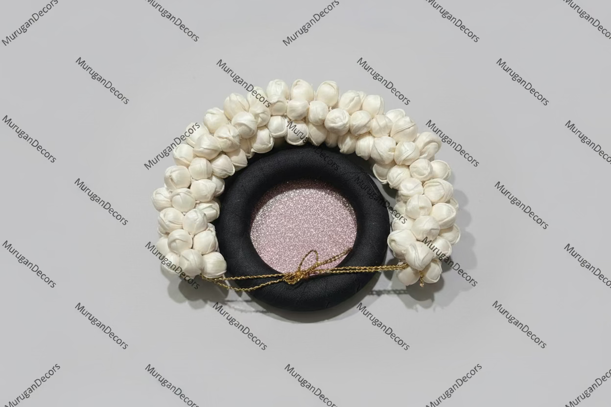Artificial Jasmine (Mogra) Flower - Hair Gajra Garland Jada Decoration Phoo | Gazra Hair Accessory |White Floral for Brides|Flower Garland for Weddings, Birthdays,Dance performance