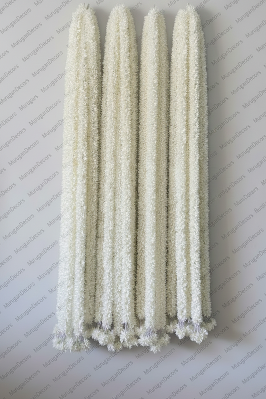 Full White/Green 6 feet Jasmine Artificial garland  Decor /Long garland strings/ Pooja Decor / Indian Festival Decor / Artifical Flower Decor / Diwali/Ganesha/Housewarming | Pooja | Festival Decor