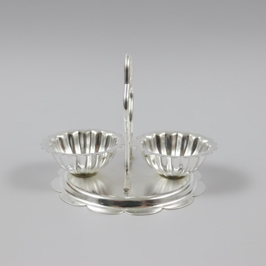 German silver Haldhi Kunkum holder