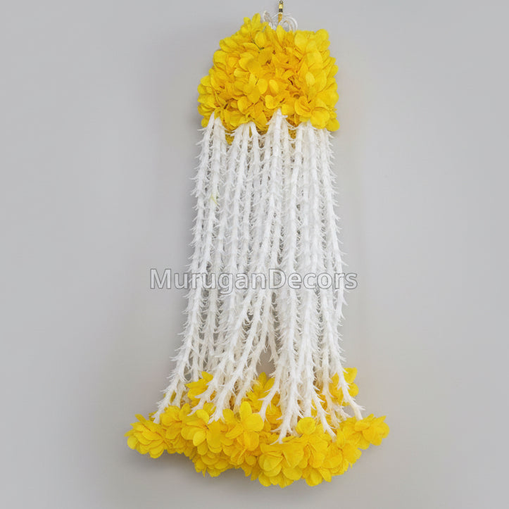 lilly Artificial garland Decor / Staircase hanging toran| garland strings/ Pooja Decor / Indian Pooja Decor / Artifical Flower Decor / Flower Pooja Decor/ Ganesh Pooja Decor/torans/Lilly torans