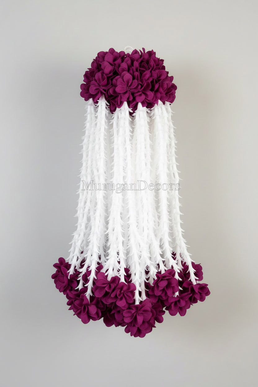 lilly Artificial garland Decor / Staircase hanging toran| garland strings/ Pooja Decor / Indian Pooja Decor / Artifical Flower Decor / Flower Pooja Decor/ Ganesh Pooja Decor/torans/Lilly torans
