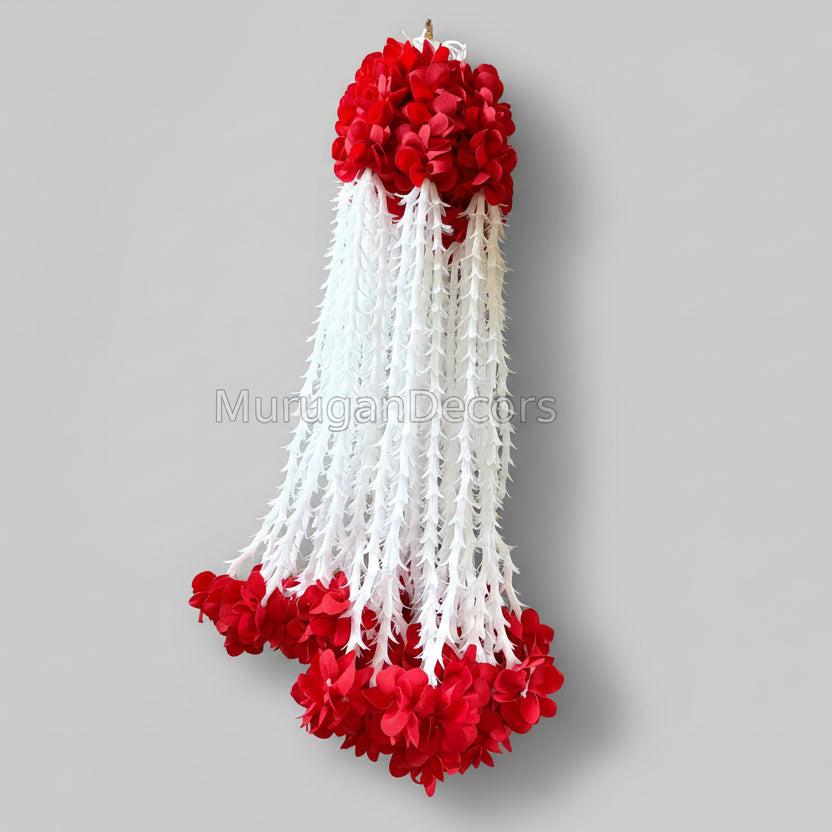lilly Artificial garland Decor / Staircase hanging toran| garland strings/ Pooja Decor / Indian Pooja Decor / Artifical Flower Decor / Flower Pooja Decor/ Ganesh Pooja Decor/torans/Lilly torans