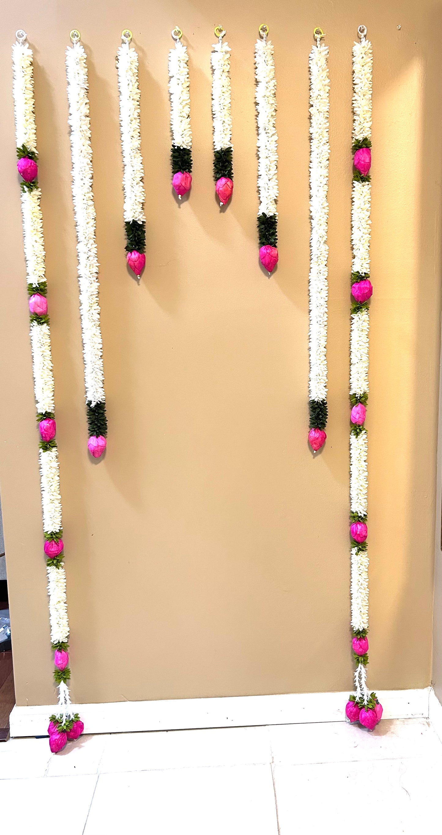 Lotus Bud Decor / Lotus garland strings/ Pooja Decor / Indian Pooja Decor / Artifical Flower Decor / Flower Pooja Decor/ Ganesh Pooja Decor