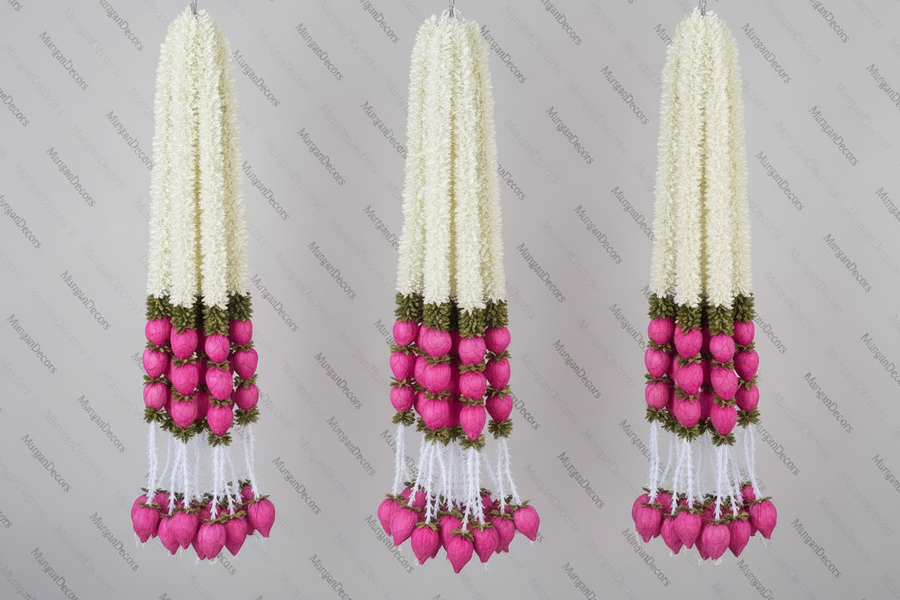 Lotus buds artificial garlands for housewarming decor