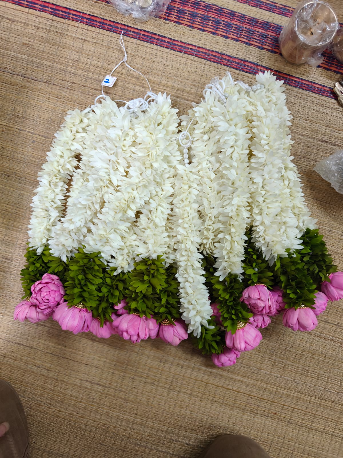 Lotus Bud Decor / Lotus garland strings/ Pooja Decor / Indian Pooja Decor / Artifical Flower Decor / Flower Pooja Decor/ Ganesh Pooja Decor