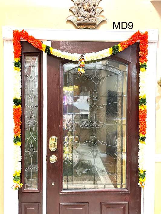 Main entry Door Toran | Handcrafted Artificial Flower Garland for Diwali, Indian Housewarming & Pooja Decor | Door Thoran Indian Decorations for Entrance / Indian Pooja Decor|Bandanwar for door
