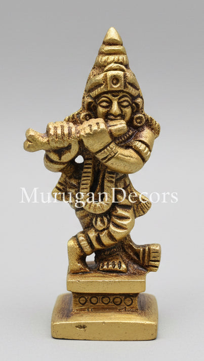 Murugan Decors Brass Miniature Krishna Idols statue