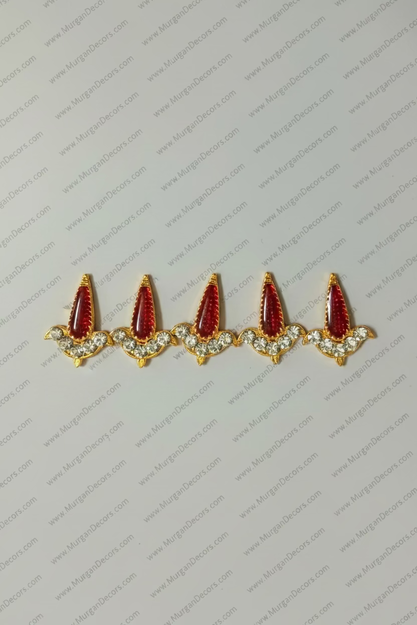 Shop all Varalakshmi amman / Deity decorative face jewelry White Bindi in USA at MuruganDecors