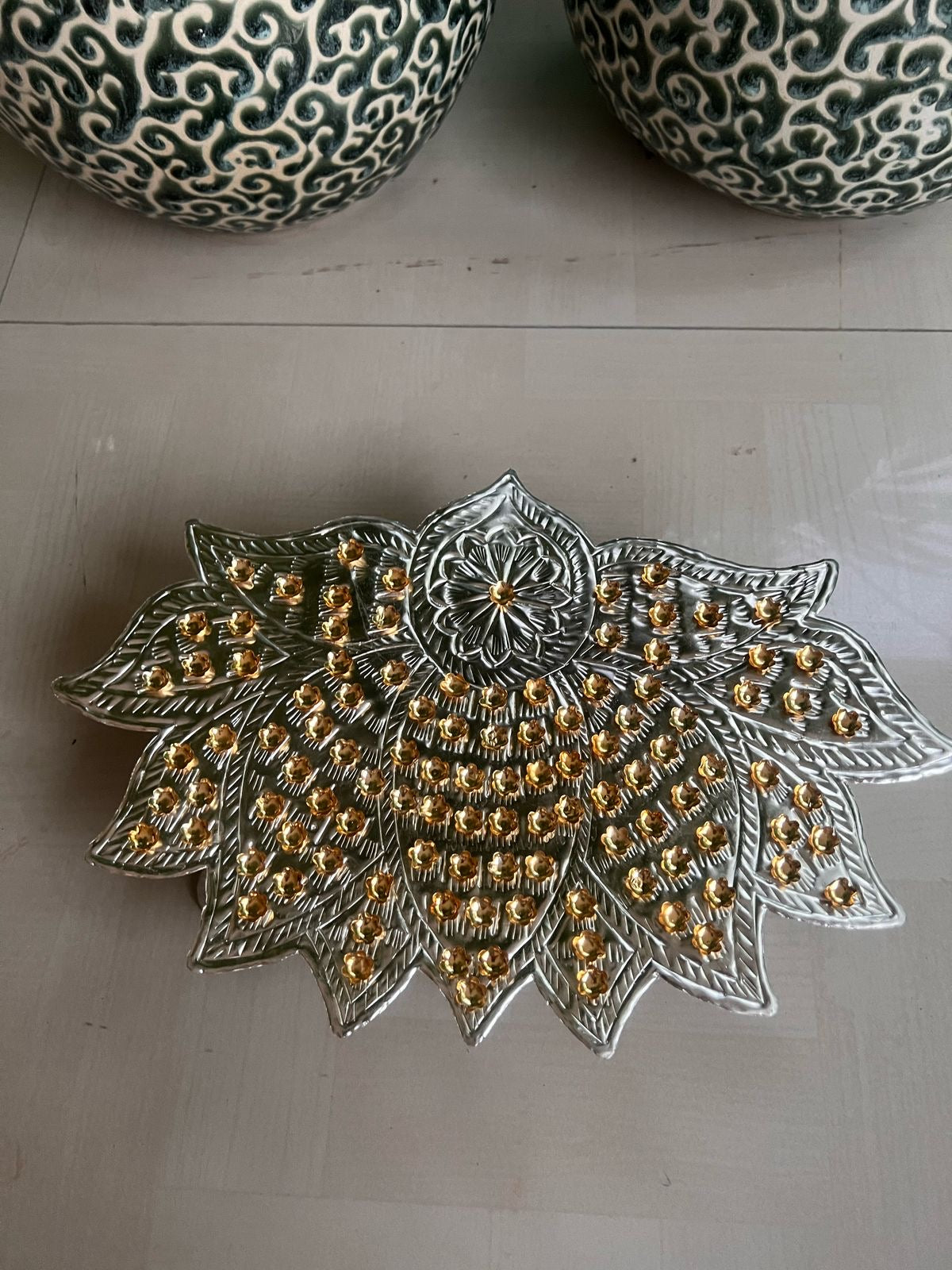 Shop Ashtotram lotus stand for ashtalakshmi pooja in USA at Murugan Decors