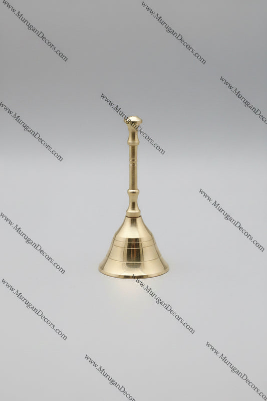 Buy Brass Pooja Ghanti – a traditional mini hand bell for daily aarti & home mandir worship. Perfect for festivals & religious gifting. Free shipping available at MuruganDecors USA.