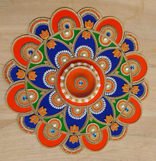 Shop Traditional Acrylic Rangoli Reusable And Adjustable Rangoli For Home And Table Decoration for Diwali & Festival Decors in USA at MuruganDecors