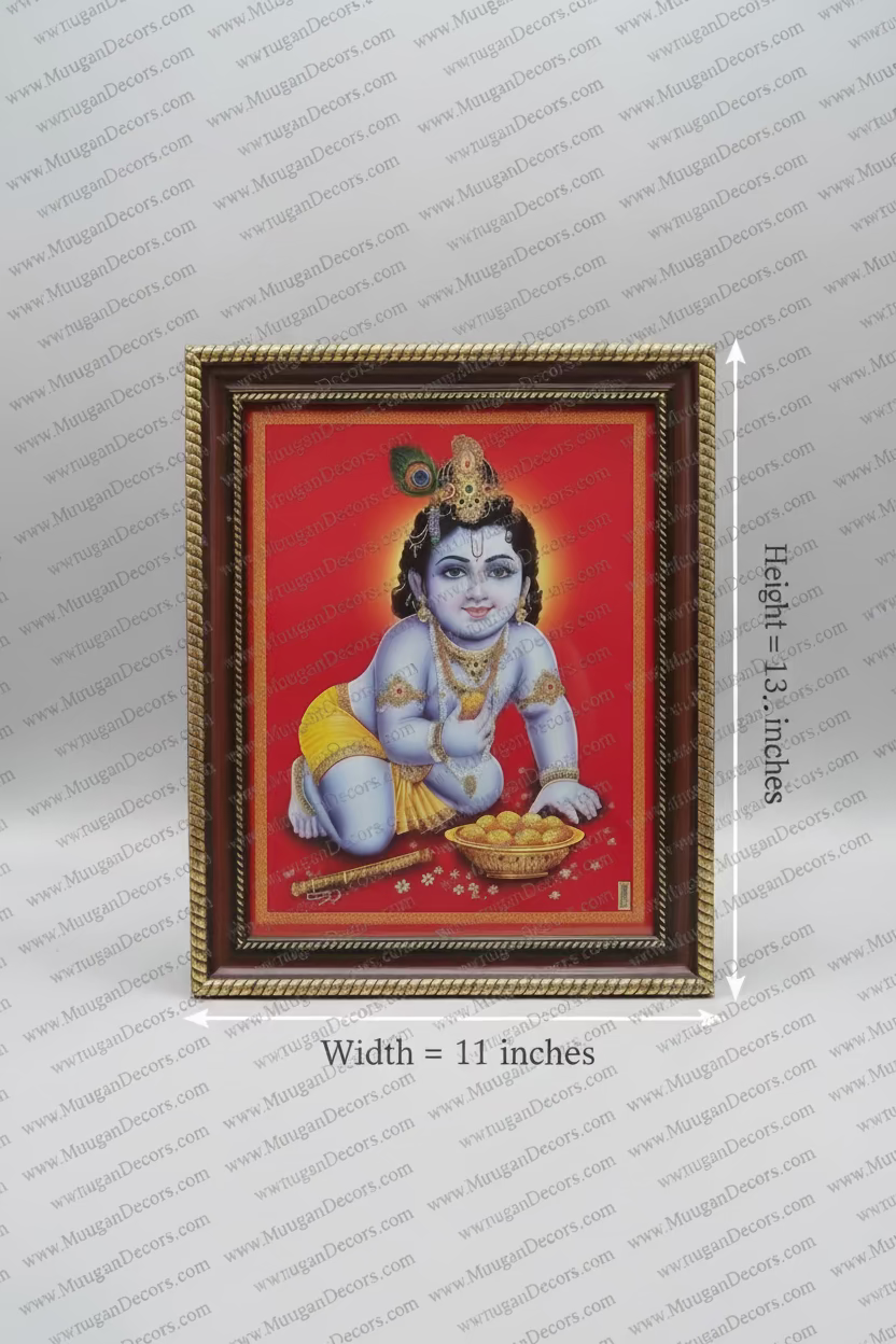 Shop Hindu Deity Lord Krishna , Laddu Gopal  god frame in USA at MuruganDecors