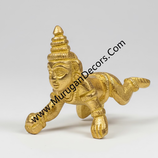 Shop Brass baby Krishna Idols , brass Krishnan statue , Laddu Gopal Idol online USA at Murugan Decors