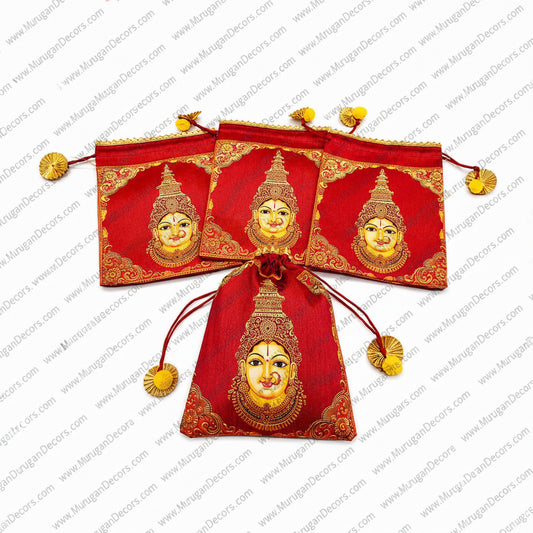 Shop all return gift silk potli bags 9 by 7 inches for Diwali , Housewarming,Varalakshmi Pooja ,Indian Wedding in USA at MuruganDecors
Murugan Decors Ganesha Silk Potli Bags 7*9 inch  Return gift bag