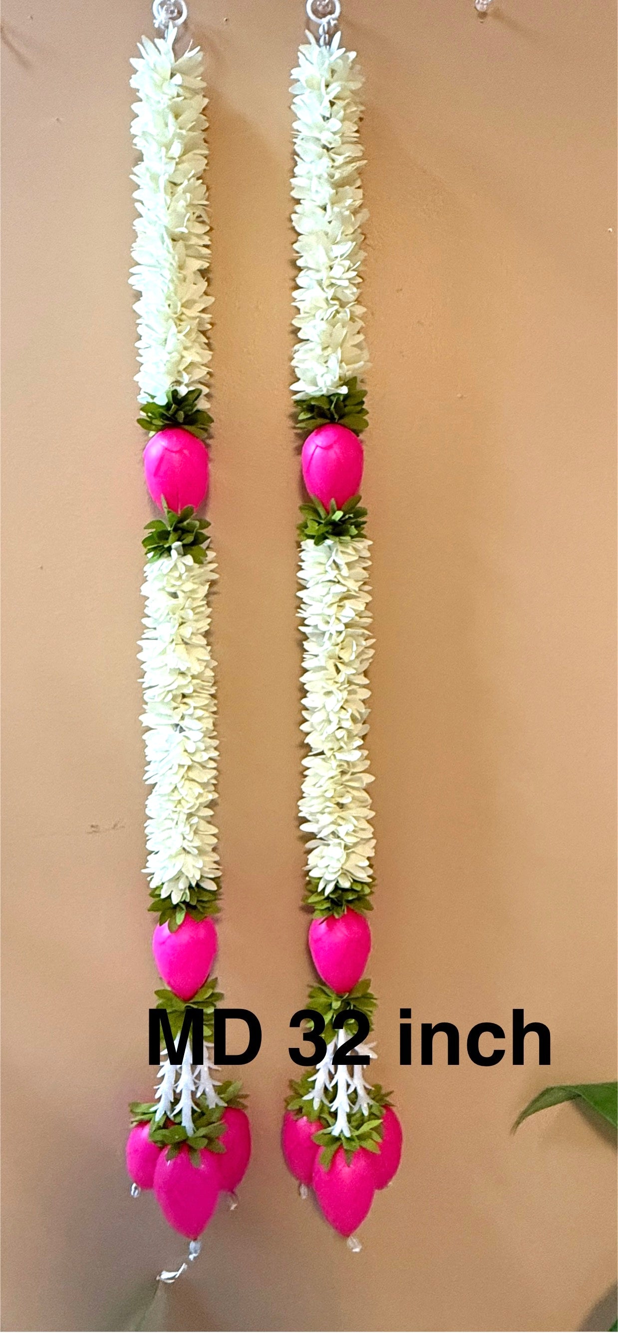 32 inch 3 feet Lotus buds artificial Floral garlands with pink diwali and housewarming Indiand wedding decorations 