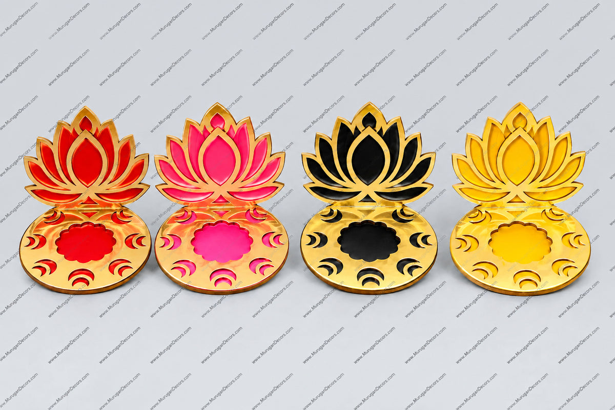 Decorated Diya Holder/Diya Stand —Chowki | Idol Stand | Diwali Return Gift , Navrathri | Golu | Pooja Return Gift, Housewarming