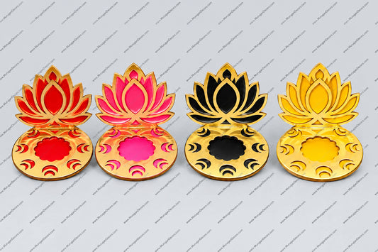 Decorated Diya Holder/Diya Stand —Chowki | Idol Stand | Diwali Return Gift , Navrathri | Golu | Pooja Return Gift, Housewarming