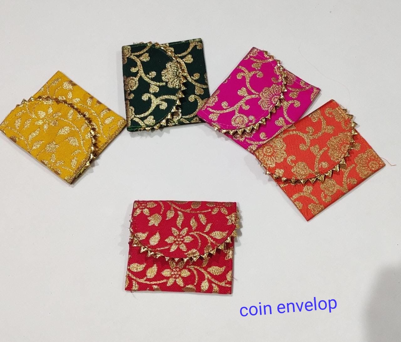 Buy all silk coin purse, fabric coin envelopes ,potli Bags , Purse for Indian Wedding,Festival,Varalakshmi Viratham,Pooja Favors and Return Gifts