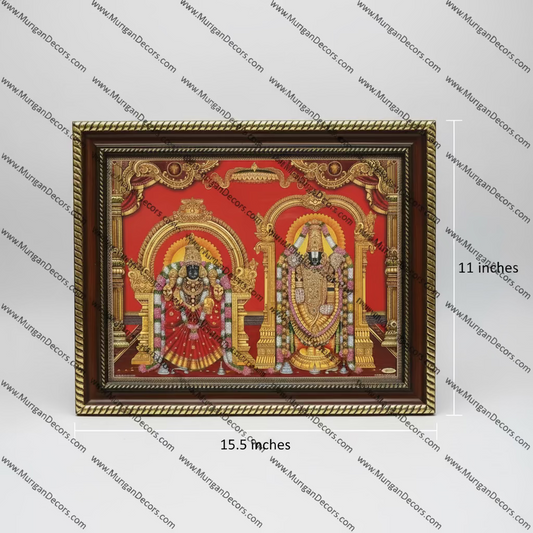 Shop Hindu Deity  Lord Balaji with Wift /Padmavathi ambal god frame in USA at MuruganDecors