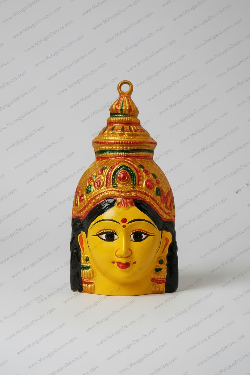 Buy Varalakshmi amman Face 6 by 3 inch 90gms , ammavaru face,Lakshmi face in USA at Murugan Decors