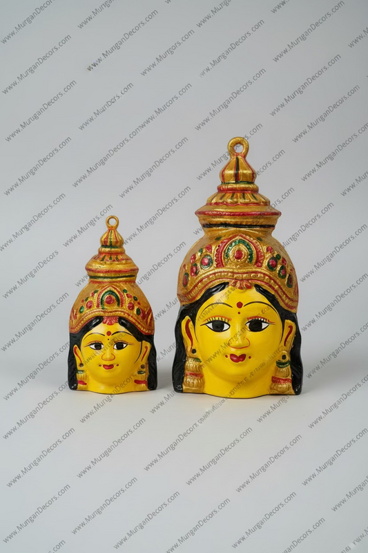 Buy Varalakshmi amman Face 6  and 7 inch size ammavaru face,Lakshmi face in USA at Murugan Decors
