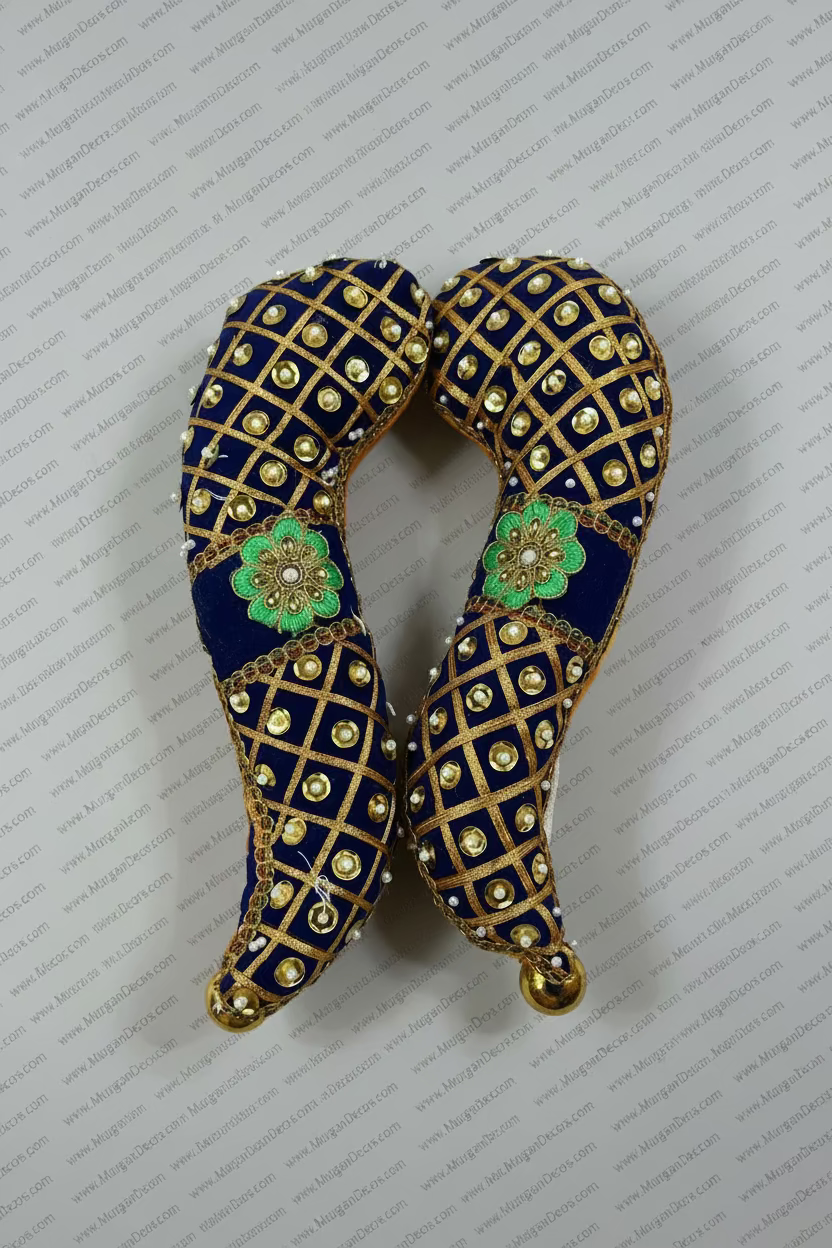 Varalakshmi Ammavaru Vagamalai Shoulder Garland | 12-Inch-Thomala Thomalai Bhujalu | Applique Cloth Garland for Varalakshmi Lakshmi Amman Idol Pooja Alankaram