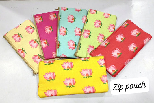 Shop all Silk zip pouches with floral patterns for return gifts and Pooja Favors in USA at MurugaanDecors