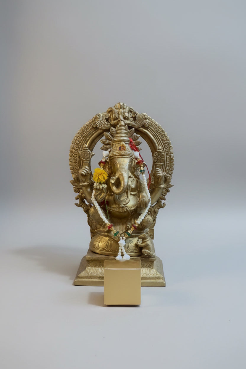 Brass Panchapatra Tumbler & Spoon Set | 3"H x 2"W Tumbler with 3" Spoon | Traditional Pooja Achamanam Vessel for Hindu Rituals | USA-MuruganDecors