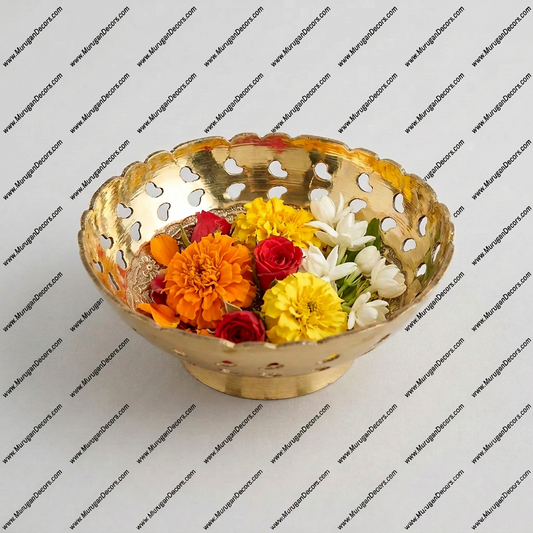 Shop brass flower Urli for diwali gifts and decoration in USA at MuruganDecors