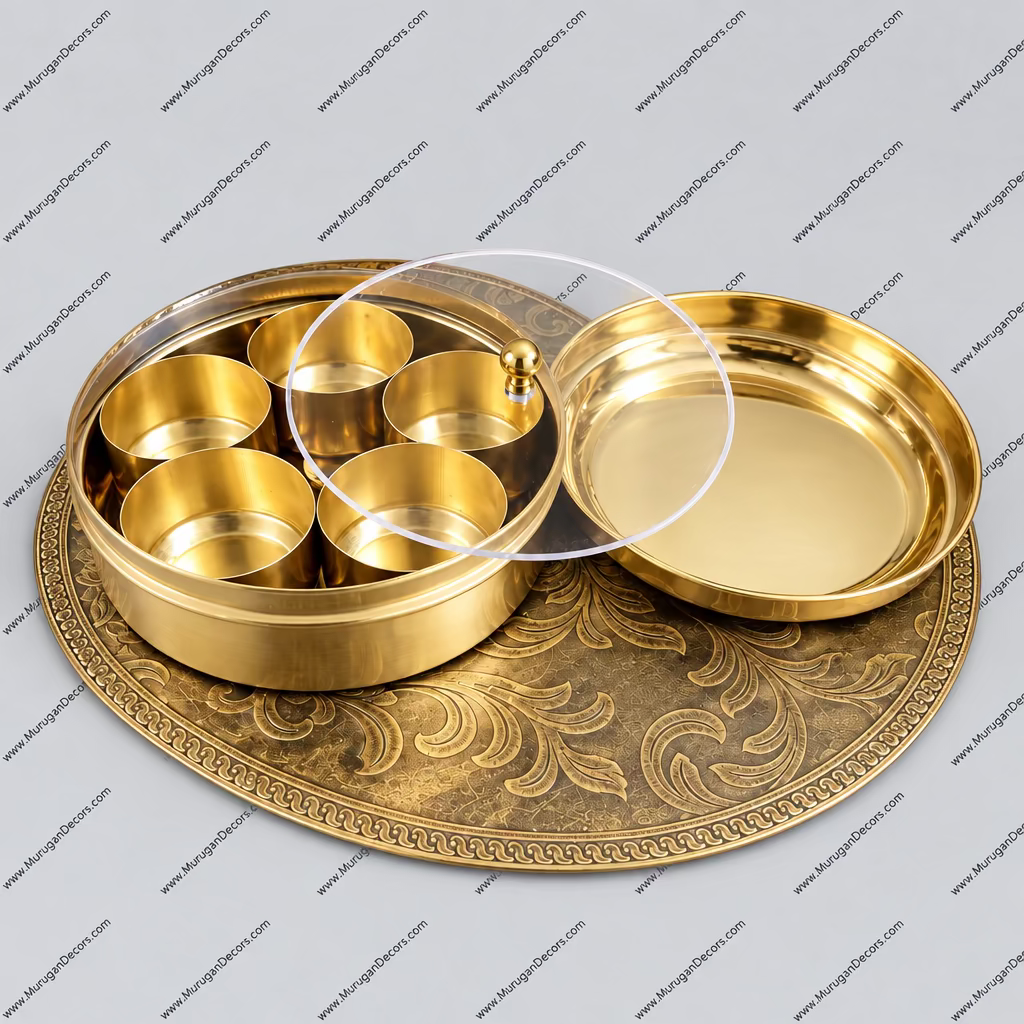 Shop brass masala box online USA at Murugandecors