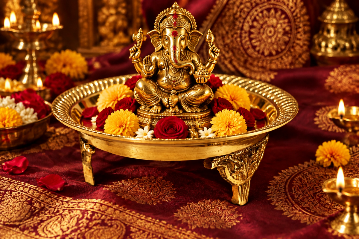 Handcrafted Brass Stand || Asan || Pooja Stand || Mukkali (three Leg) Stand-Diya Stand|Brass pooja stand /Diya stand /villakku manai , Diya stand,Mukkali Stand