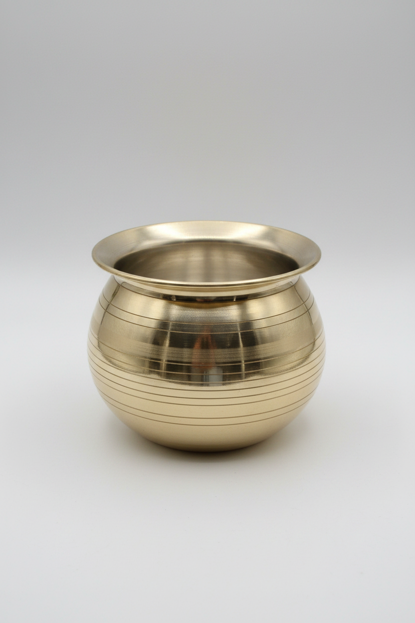 Buy brass milk pot pongal pot, 1.5 liter pot  for  housewarming pooja in USA at MuruganDecors 