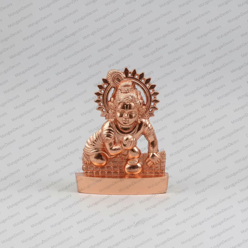 Baby Krishna Statue made in copper metal for divine figure gifts for Hindu pooja return gifts