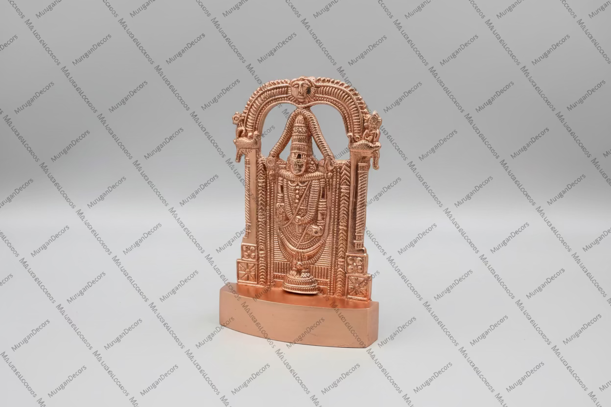 Copper-colored religious sculpture tirupati Balaji Pooja return Gifts