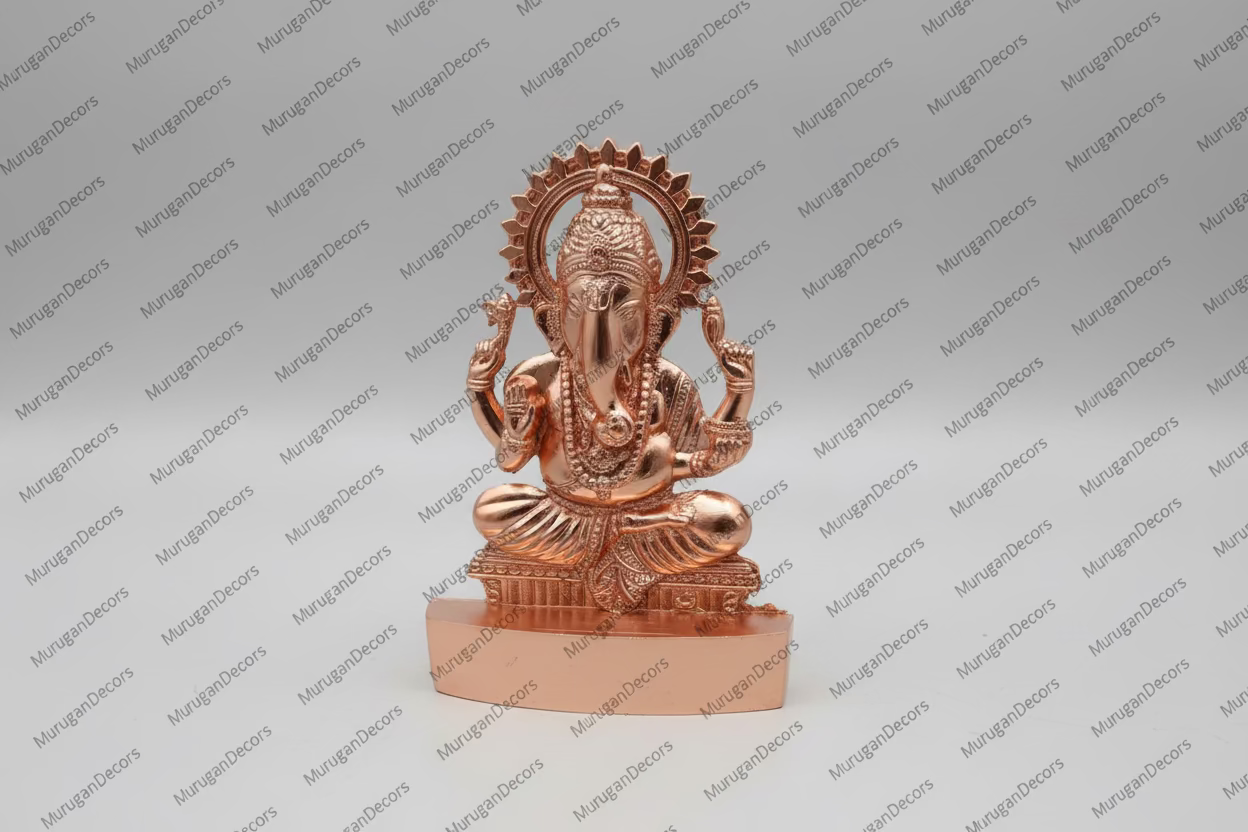 Lord  Ganesha divine figure Idols made in copper metal  perfect return gifts for Hindu pooja , housewarming , Diwali