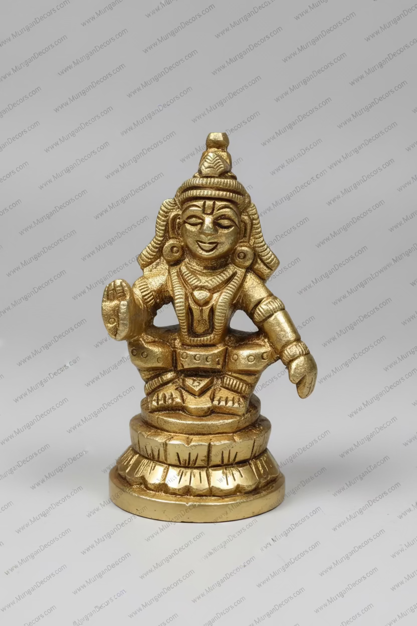 Murugan Decors brass ayyappa idol  Hindu God Ayyappan Statue 