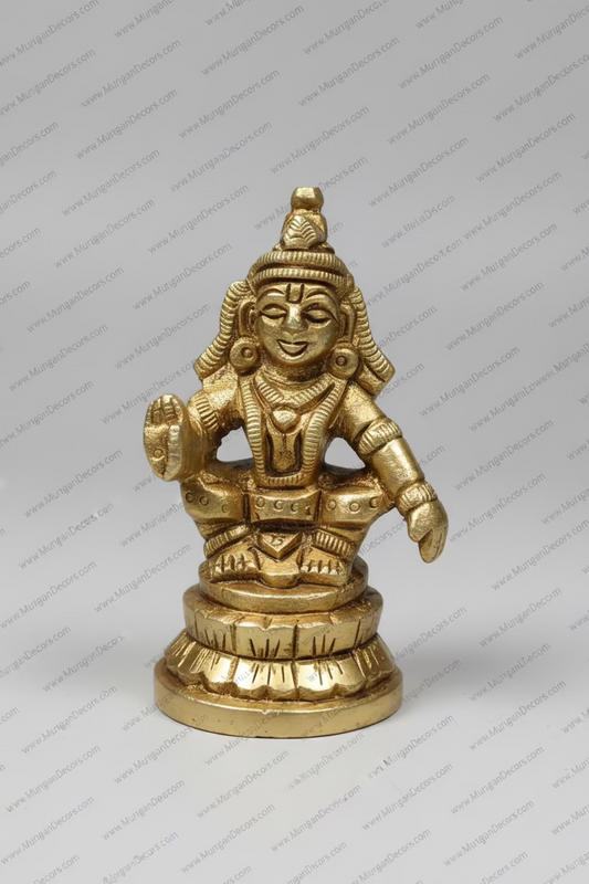 Murugan Decors brass ayyappa idol  Hindu God Ayyappan Statue 