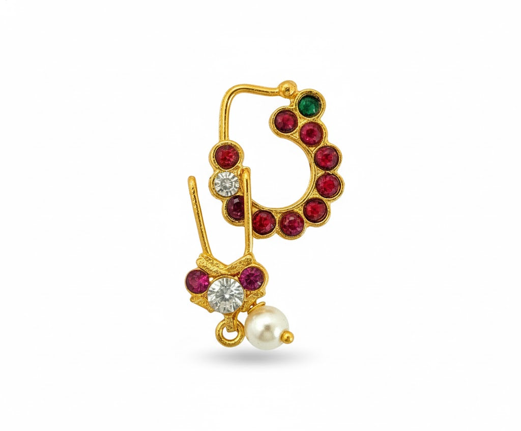 Bharathanatyam Dance Jewellery full Set| Kemp Bharatanatyam Jewelry/ Stone & Pearl Jewelry Set For Dance