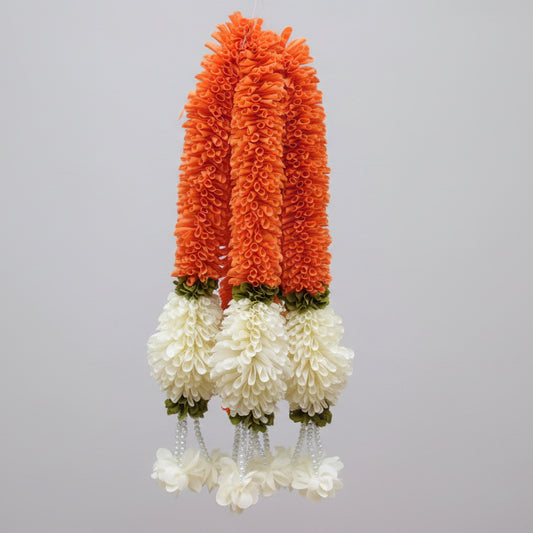 1pc Jasmine Artificial garland Decor / StairCase hangings|garland strings/ Pooja Decor / Indian Pooja Decor / Artifical Flower Decor / Flower Pooja Decor/ Ganesh Pooja Decor