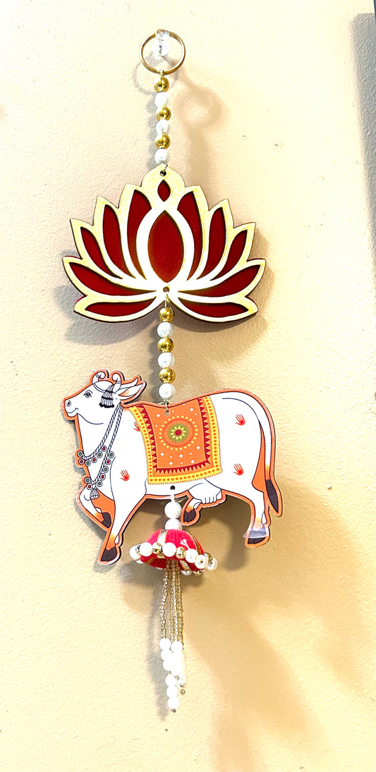 Single Lotus Cow hanging Latkhan Thoran set for all festival decorations