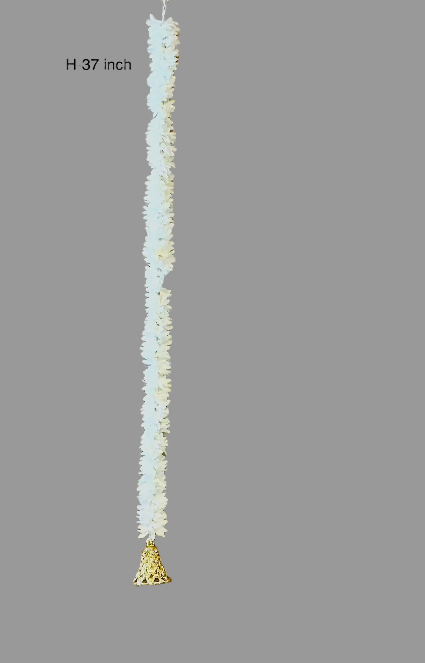 Jasmine Artificial garland with bell Decor / garland strings/ Pooja Decor / Indian Pooja Decor / Artifical Flower Decor / Flower Pooja Decor/ Ganesh Pooja Decor