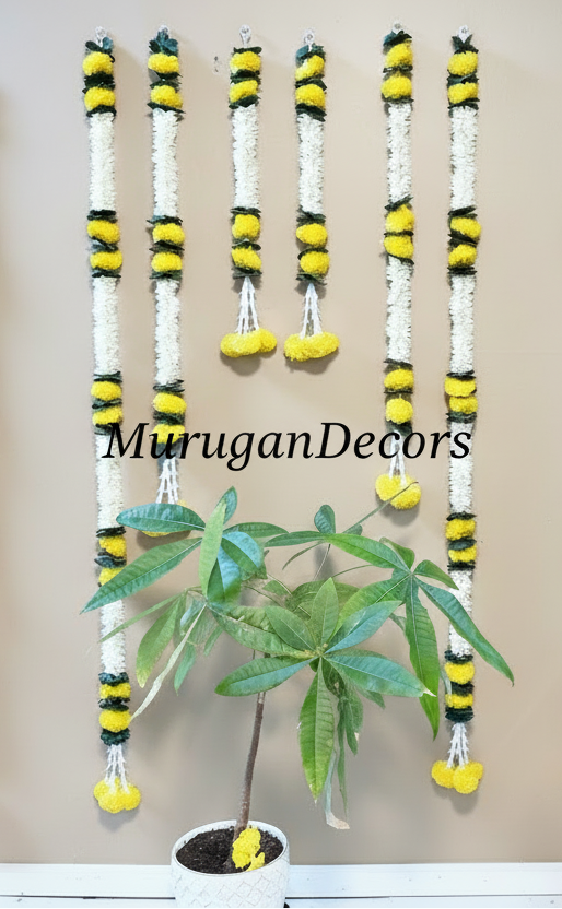 Indian Artificial garland pooja backdrop garland set for housewarming/festival decorations