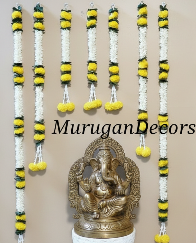 Indian Artificial garland pooja backdrop garland set for housewarming/festival decorations