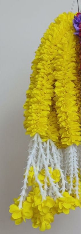 Jasmine Artificial garland Decor / StairCase hangings|garland strings/ Pooja Decor / Indian housewarming  Pooja Decor / Artifical Flower Decor / Flower Pooja Decor/ Ganesh Pooja Decor
